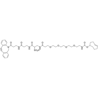 DBCO-NHCO-(beta-Ala)-(2-sulfo-beta-Ala)-PEG4-TCO