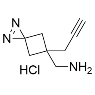 (5-(prop-2-yn-1-yl)-1,2-diazaspiro[2.3]hex-1-en-5-yl)methanamine hydrochloride