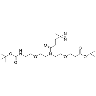 tert-butyl 2,2-dimethyl-11-(3-(3-methyl-3H-diazirin-3-yl)propanoyl)-4-oxo-3,8,14-trioxa-5,11-diazaheptadecan-17-oate