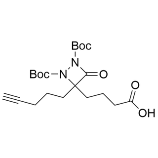 4-(1,2-bis(tert-butoxycarbonyl)-4-oxo-3-(pent-4-yn-1-yl)-1,2-diazetidin-3-yl)butanoic acid