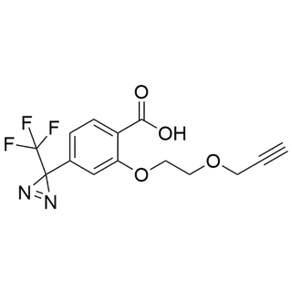 2-[2-(prop-2-yn-1-yloxy)ethoxy]-4-[3-(trifluoromethyl)-3H-diazirin-3-yl]benzoic acid