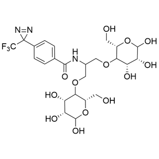 N-(1,3-bis(((2S,4S,5R)-4,5,6-trihydroxy-2-(hydroxymethyl)tetrahydro-2H-pyran-3-yl)oxy)propan-2-yl)-4-(3-(trifluoromethyl)-3H-diazirin-3-yl)benzamide