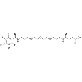 1-(4-azido-2,3,5,6-tetrafluorophenyl)-1,17-dioxo-6,9,12-trioxa-2,16-diazaicosan-20-oic acid
