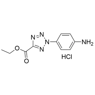 ethyl 2-(4-aminophenyl)-2H-tetrazole-5-carboxylate hydrochloride
