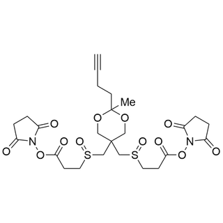 bis(2,5-dioxopyrrolidin-1-yl) 3,3'-((2-(but-3-yn-1-yl)-2-methyl-1,3-dioxane-5,5-diyl)bis(methylenesulfinyl))dipropionate