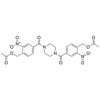 ((piperazine-1,4-dicarbonyl)bis(2-nitro-4,1-phenylene))bis(methylene) diacetate