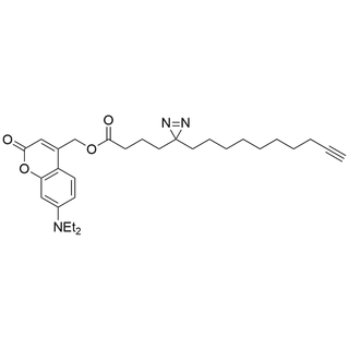 (7-(diethylamino)-2-oxo-2H-chromen-4-yl)methyl 4-(3-(dec-9-yn-1-yl)-3H-diazirin-3-yl)butanoate