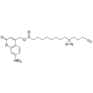 (7-(diethylamino)-2-oxo-2H-chromen-4-yl)methyl 9-(3-(pent-4-yn-1-yl)-3H-diazirin-3-yl)nonanoate