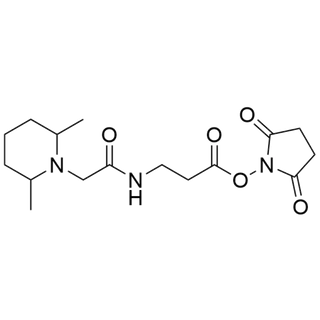 2,5-dioxopyrrolidin-1-yl 3-(2-(2,6-dimethylpiperidin-1-yl)acetamido)propanoate