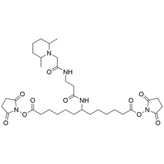 bis(2,5-dioxopyrrolidin-1-yl) 7-(3-(2-(2,6-dimethylpiperidin-1-yl)acetamido)propanamido)tridecanedioate