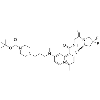 (S)-8-((3-(4-(tert-butoxycarbonyl)piperazin-1-yl)propyl)(methyl)amino)-1-((2-(2-cyano-4,4-difluoropyrrolidin-1-yl)-2-oxoethyl)carbamoyl)-4-methylquinolizin-5-ium