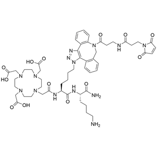 DOTA-Lys(triazole-DBCO-NHCO-Mal amide)-Lys(NH2)-NH2 amide