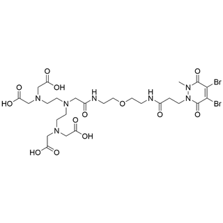 6-(2-(bis(carboxymethyl)amino)ethyl)-3-(carboxymethyl)-18-(4,5-dibromo-2-methyl-3,6-dioxo-3,6-dihydropyridazin-1(2H)-yl)-8,16-dioxo-12-oxa-3,6,9,15-tetraazaoctadecanoic acid