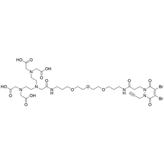 6-(2-(bis(carboxymethyl)amino)ethyl)-3-(carboxymethyl)-26-(4,5-dibromo-3,6-dioxo-2-(prop-2-yn-1-yl)-3,6-dihydropyridazin-1(2H)-yl)-8,24-dioxo-13,16,19-trioxa-3,6,9,23-tetraazahexacosanoic acid