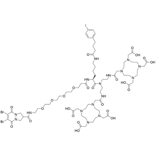 (Br2-PyPz-carboxyamide-PEG4)-Lys(4-iodophenylbutanamide)-bis(EN-DOTA)