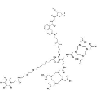(DBP-NMPA-PEG4)-Lys(FAP-N-Me-beta-Ala)-bis(EN-DOTA)