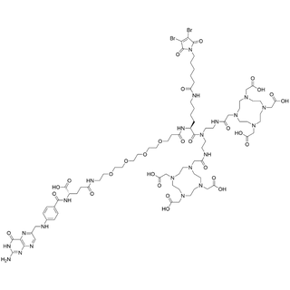 (Folate-PEG4)-Lys(DBM-C6-amido)-bis(EN-DOTA)