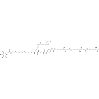 (Br2-PyPz-carboxyamide-PEG4)-Lys(4-iodophenylbutanamide)-(EN-p-TU-PTU-C5-HOMO-DFOB)