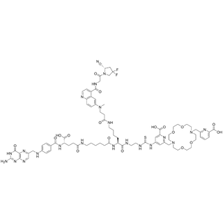 (Folate-Aha)-Lys(FAP)-(EN-thiourea-macropa)