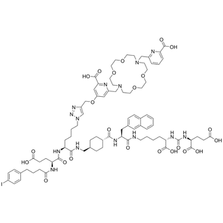 (4-iodophenylbutanamide)-Glu-Lys(triazole-macropa)-PSMA