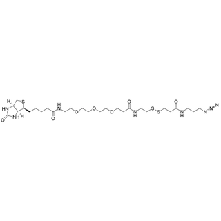 Biotin-PEG3-SS-propanoic amide-(3-AA)