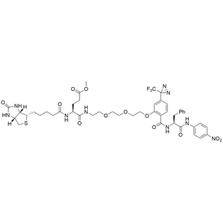 Biotin-Glu(Ome)-PEG3-CF3-diazirinyl-benzoylamide-Phe-pNA
