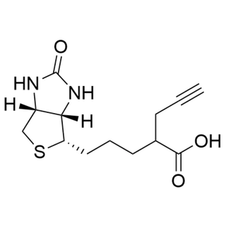 2-(3-((3aS,4S,6aR)-2-oxohexahydro-1H-thieno[3,4-d]imidazol-4-yl)propyl)pent-4-ynoic acid