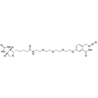 2-(azidomethyl)-5-((13-oxo-17-((3aS,4S,6aR)-2-oxohexahydro-1H-thieno[3,4-d]imidazol-4-yl)-3,6,9-trioxa-12-azaheptadecyl)oxy)benzoic acid