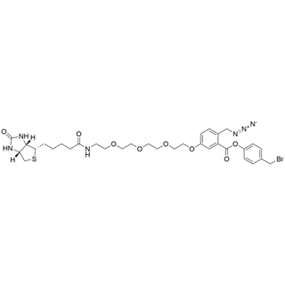 4-(bromomethyl)phenyl 2-(azidomethyl)-5-((13-oxo-17-((3aS,4S,6aR)-2-oxohexahydro-1H-thieno[3,4-d]imidazol-4-yl)-3,6,9-trioxa-12-azaheptadecyl)oxy)benzoate