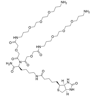 Bis(DGA-PEG3-C3-NH2)-Lys(Biotin)-NH2