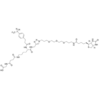 CF3-Diazirine-PA-Lys(Succ-Gly)-(CH2-triazole-PEG3-C3-amido-Biotin)