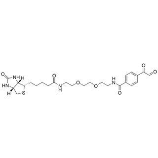 Biotin-PEG2-(4-(2-oxoacetyl)benzoamide)