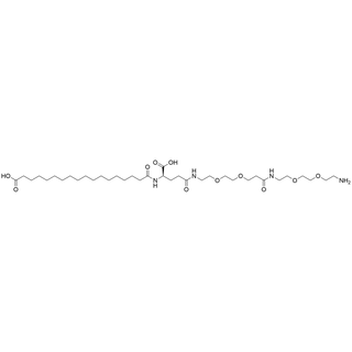 Acid-C18-D-Glu-PEG2-amide-PEG2-amine