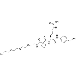 Azide-PEG3-Amide-cBut-Cit-PAB