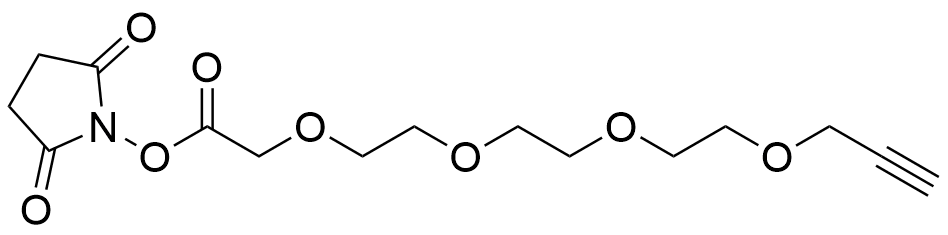 Propargyl-PEG4-CH2COOH NHS Ester