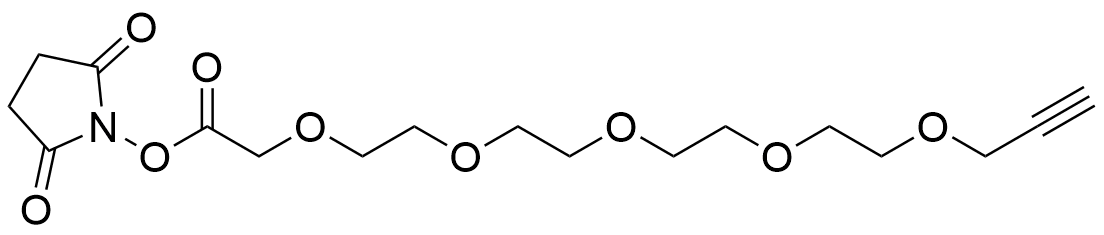 Propargyl-PEG5-CH2COOH NHS Ester