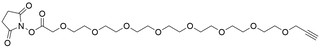 Propargyl-PEG8-CH2COOH NHS Ester