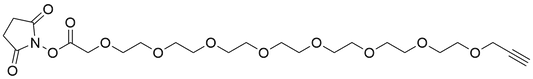 Propargyl-PEG8-CH2COOH NHS Ester