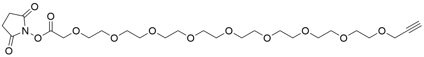 Propargyl-PEG9-CH2COOH NHS Ester