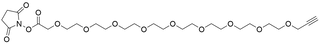Propargyl-PEG9-CH2COOH NHS Ester
