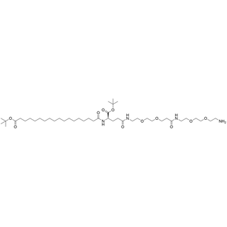 t-butyl-C18-D-Glu-OtBu-PEG2-amide-PEG2-amine