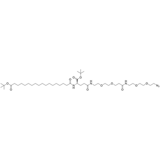 t-butyl-C18-D-Glu-OtBu-PEG2-amide-PEG2-azide