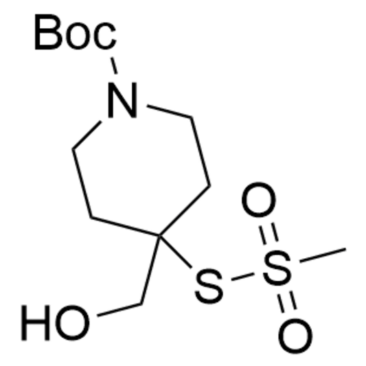 tert-butyl 4-(hydroxymethyl)-4-((methylsulfonyl)thio)piperidine-1-carboxylate